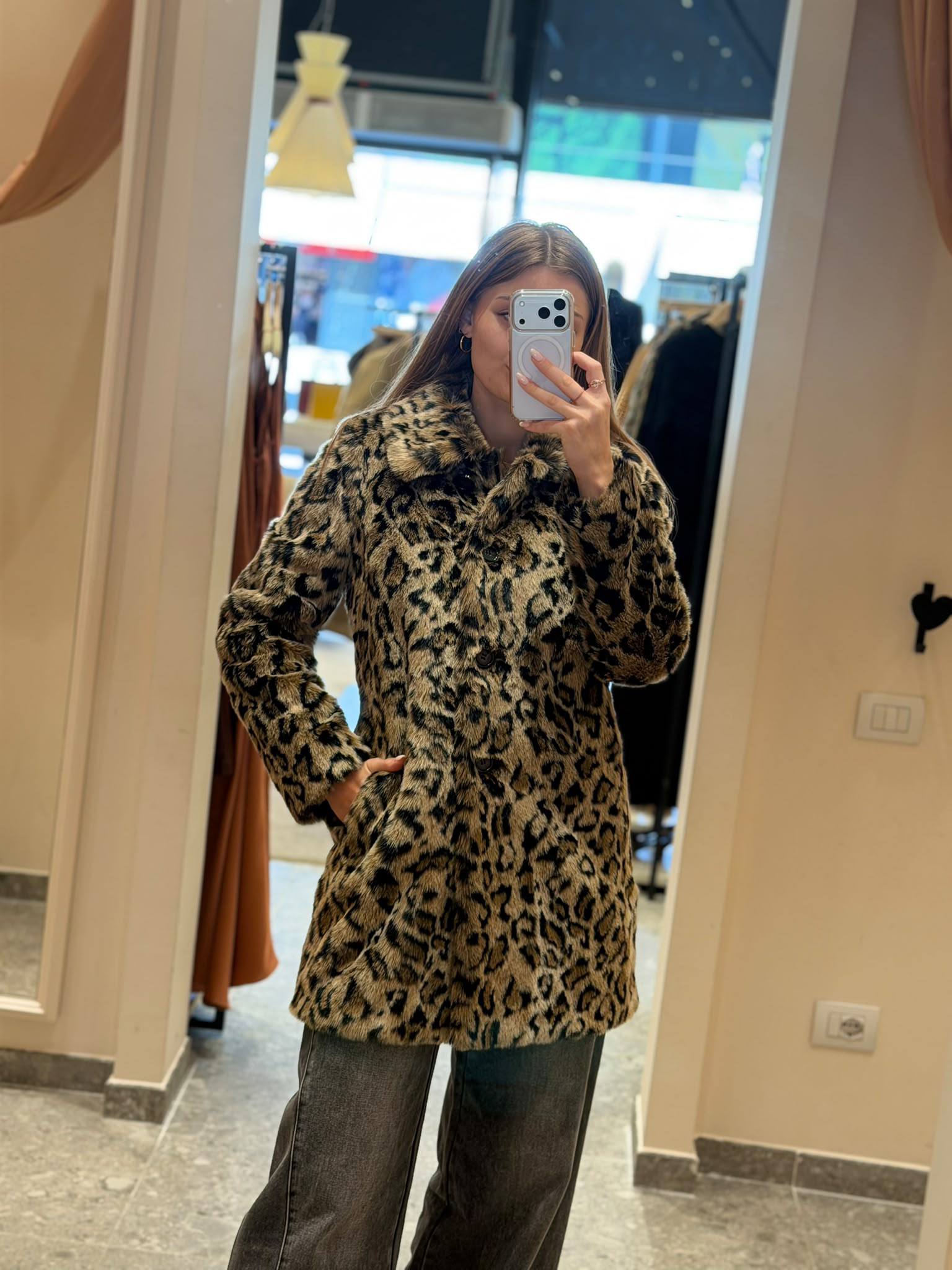Пальто из экомеха TWINSET TWINSET