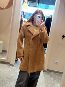 Пальто тедди Twinset Camel TWINSET