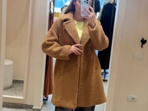 Пальто тедди Twinset Camel TWINSET