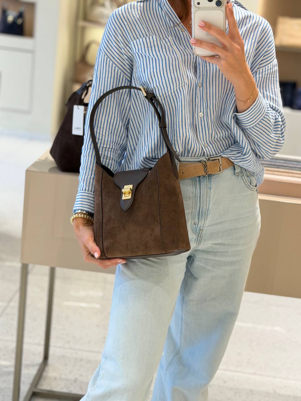 Сумка женская замшевая Furla